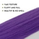 thumbnail image 2 of Trenza Ignífuga Morada de 66 Cm, Cabello Sintético Preestirado | Trenzas Diy para Festivales, 90 G, 2 of 7