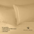 thumbnail image 4 of Sweet Home Collection Full Sheet Sets, Classic 1800 Series Deep Pocket 4 Piece, Luxury Soft Microfiber Bed Sheet Sets, Camel, 4 of 5