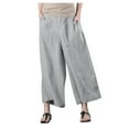 thumbnail image 1 of FNFYFH Clearance Comfortable Ladies Linen Trousers, 1 of 4