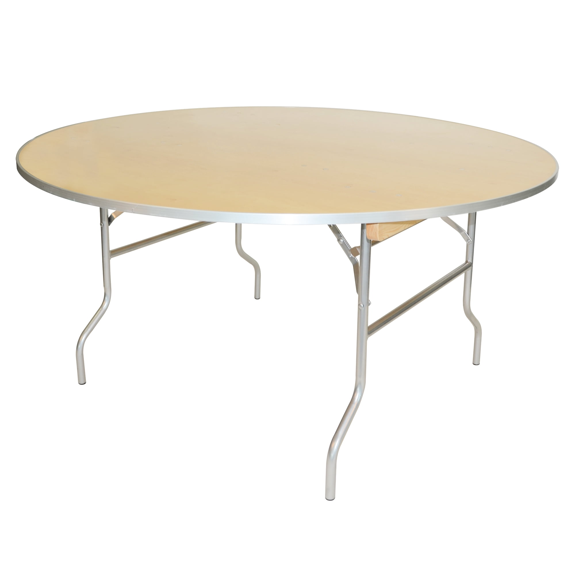 Table - 66" WFT Series Russian Birch Wood Round - Metal Edge