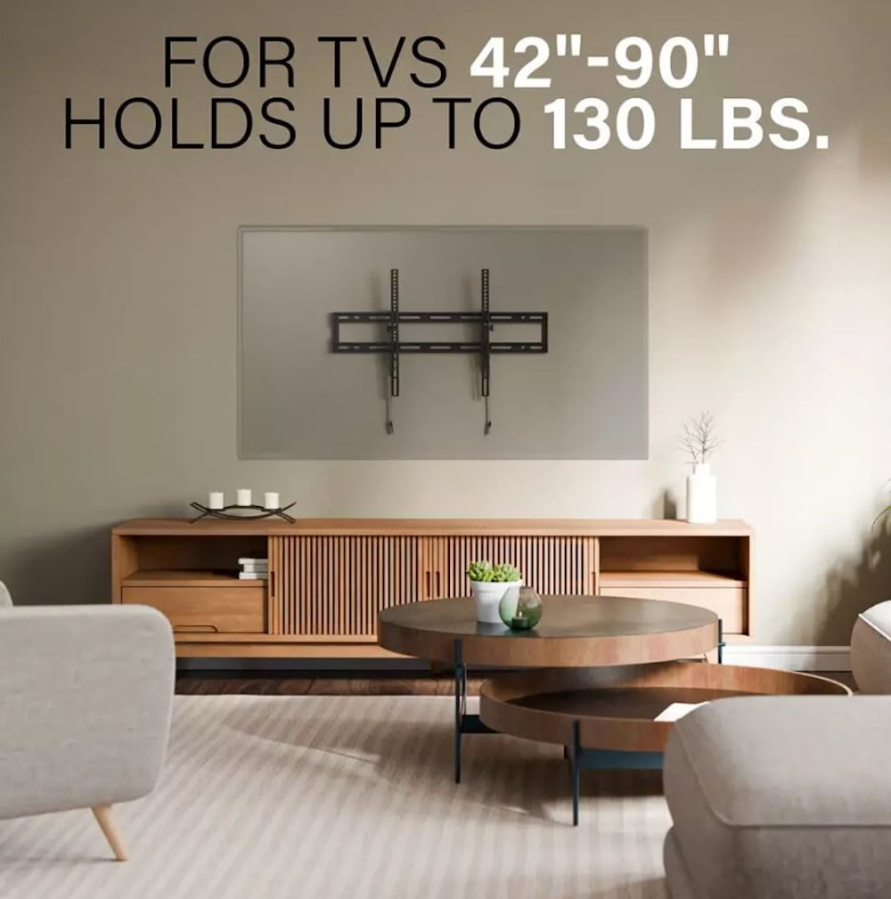 Restored SANUS Decora Tilting TV Wall Mount for 42"-90" TVs, Up to 130 lbs, Tiltable, DLT2-B1 (Refurbished)