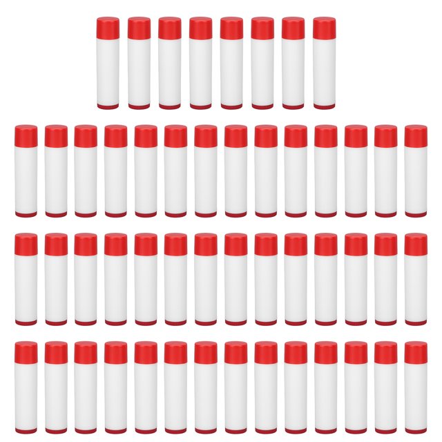 Kit de tubo de bálsamo labial vacío, contenedor de tubo de lápiz labial giratorio para maquillaje DIY, 50 Uds.