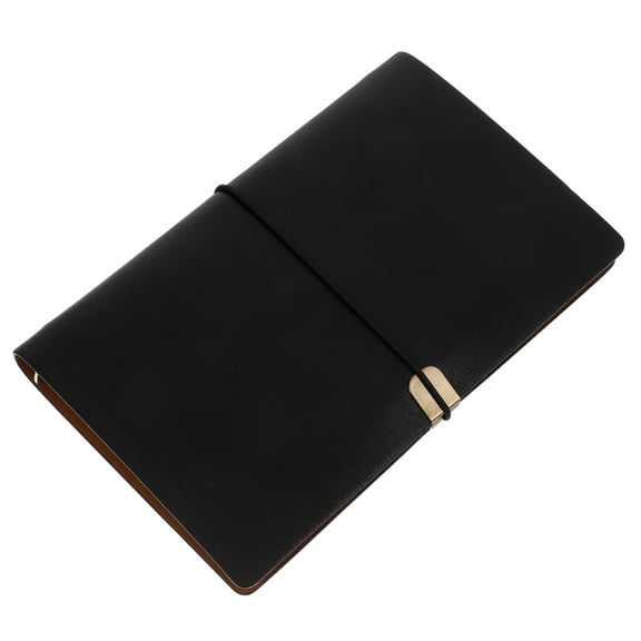 Travel Notepad Business and Daily Writing Notepad PU Leather Small Notepad Soft Cover Notebook with Strap for Students Office and Personal Use ( )