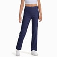 thumbnail image 2 of Girls Wide Leg Pants Kids Elastic High Waist Dress Pants Slacks Fall Winter Clothes 7-8 Years,Navy NIEWTR, 2 of 6