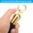 thumbnail image 4 of Unique Bargains 7 Feet Black Velvet Stanchion Rope, Crowd Control Barrier Rope with Snap Hook, Golden, 4 of 6