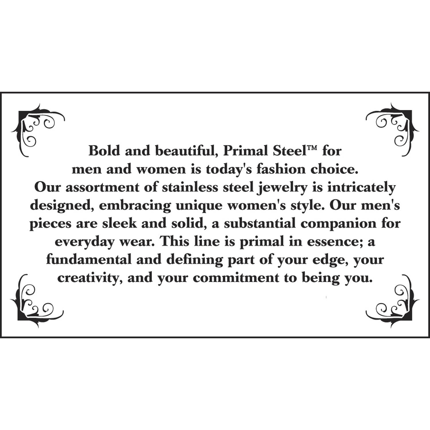 Primal Steel Stainless Steel Brushed Celtic Laser Etched 6mm Flat Band