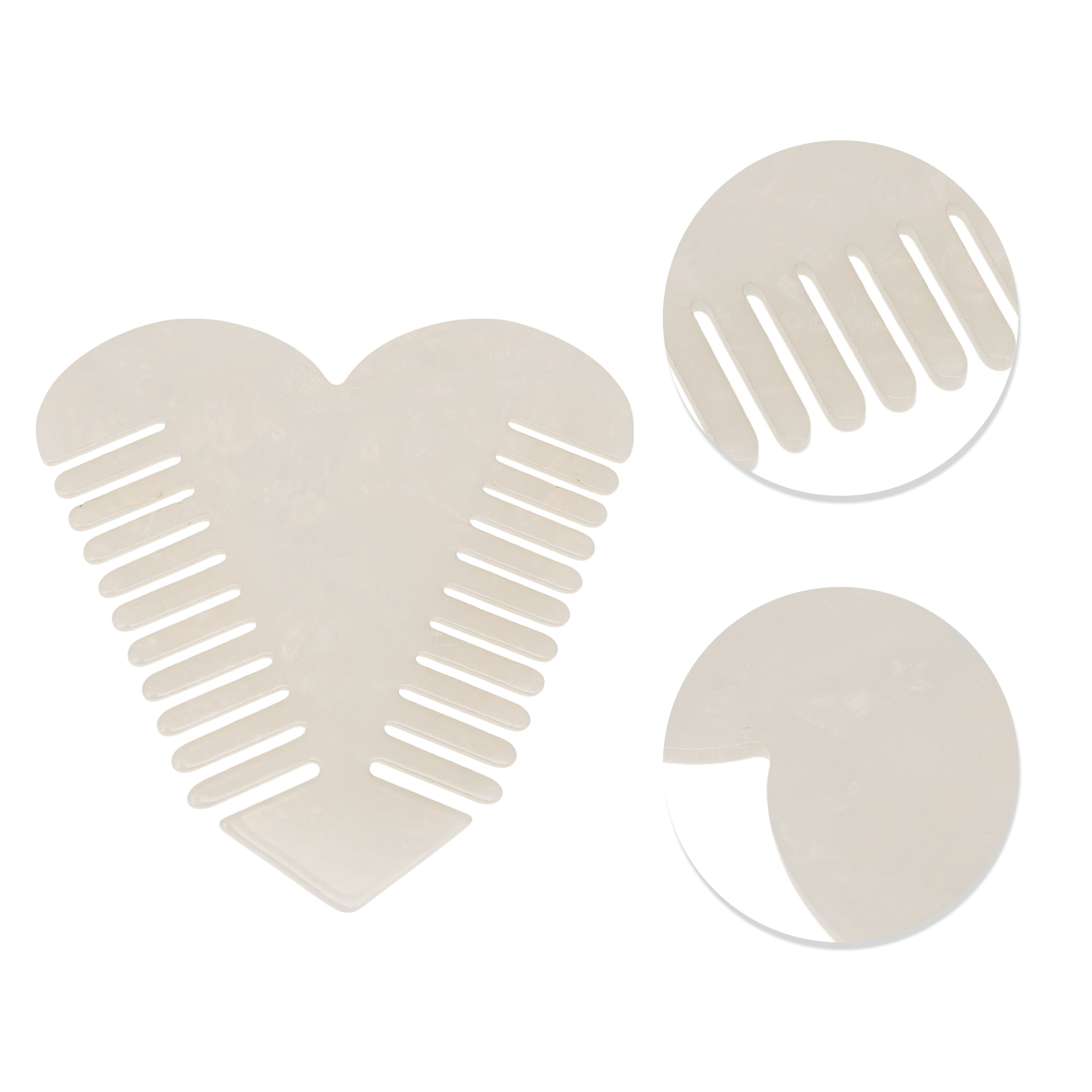 Unique Bargains 1 Pc Heart Shaped Hair Comb for Effortless Hair Care Styling Clear