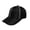 Black, variant on Jiaroswwei Baseball Hat Contrast Color Long Brim Fasten Tape Adjustable Ponytail Hole Sunscreen Washable Sport Training Referee Hat Headwear