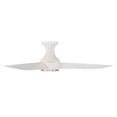 thumbnail image 3 of Corona 52" Brushed Nickel/Matte White Dimmable LED Smart Flush Mount Ceiling Fan with Remote Control, 3 of 6