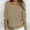 Khaki, variant on CALAFEBILA Waffle Knit Sweaters for Women,Juniors Winter Half Sleeve Crew Neck Solid Color Fashion Casual Versatile Pullover Tops