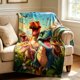 thumbnail image 1 of Cartoons Dinosaur Print Flannel Fleece Throw Blanket Soft Cozy Decorative Blanket For Home Bedroom Sofa, 1 of 6