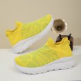 thumbnail image 4 of Men's Slip On Walking Shoes Breathable Knit Upper Thick Sole Sock Sneakers for Casual Daily Commute, 4 of 7