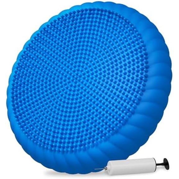 Wobble Cushion with Inflation Pump - Wobble Disk Balance Disc Wiggle Seat for Sensory Kids, Balance Pads