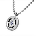 thumbnail image 2 of EDFORCE Stainless Steel Black Silver-Tone Hamsa Evil Eye Blue CZ Pendant Necklace, 2 of 3