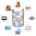 thumbnail image 4 of Balery Sea Turtles Cesta de ropa redonda con asas, impermeable, independiente, para ropa, juguetes, dormitorio y familia-Small, 4 of 6