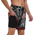 thumbnail image 2 of Balery Veterans Day1 Bañador para hombre, shorts de playa de secado rápido con entrepierna y forro de compresión-Medium, 2 of 6