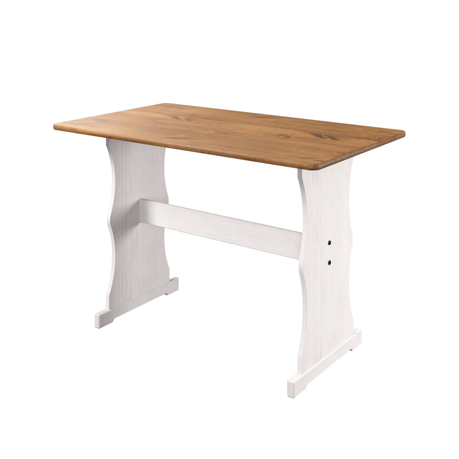 OS Home and Office Furniture Solid Pine Corner Dining Booth in White