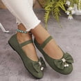 thumbnail image 6 of Gealkoca Dress Shoes Mary Jane Ballet Flats Round Toe Comfortable Elegant Shoes with Bow Decoration Solid Color Cute Mary Jane Flats, 6 of 8