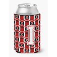 thumbnail image 1 of Letter I Football Cardinal & White Can or Bottle Hugger, 1 of 1