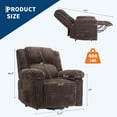 thumbnail image 2 of Garvee Fauteuil Inclinable en Velours Côtelé, Sofa Inclinable Manuel Réglable 90°-160° avec Pochette Latérale, Brun, 2 of 4