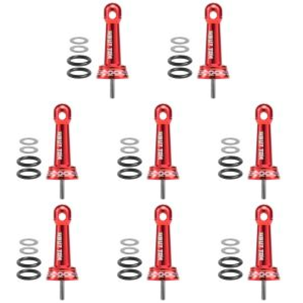 Soporte Carrete Pesca Accesorios Portátiles Ligeros Metal () Rojo