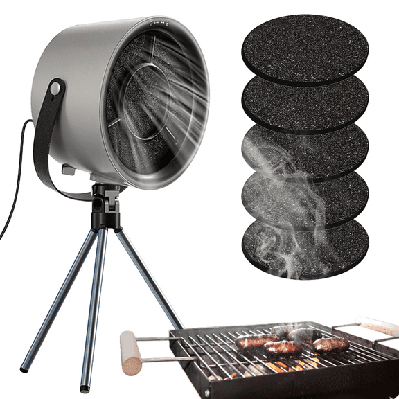 Portable Range Hood, Portable Kitchen Exhaust Fan, Desktop Range Hood, With Brackets and 5 Filters For Home, Kitchen, Grill, Hot Pot, Camping, BBQ