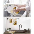 thumbnail image 5 of Farmhouse Sunflower Kitchen Dish Towels for Drying Dishes Set of 2, Vintage Daisy Butterflies Rustic Burlap Waffle Weave Microfiber Hand Tea Bathroom Towels Quick Dry & Absorbent Towel 12x12, 5 of 7