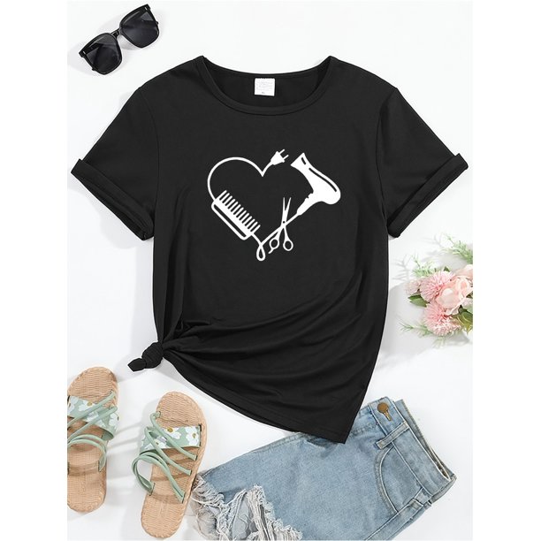 Trendy Women'S Short-Sleeve Round-Neck Casual And Comfortable T-Shirt