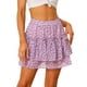 thumbnail image 1 of MinifalPaMujer Faldas Cortas Con Volantes Florales De Verano De CintuAlLindas Morado Claro XL, 1 of 5
