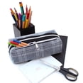 thumbnail image 4 of Pen+Gear Checked Pencil Pouch in Blue Grey with White Stitched Pattern, 4 of 6