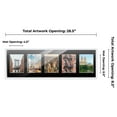 thumbnail image 3 of White Finish Collage Panoramic Frame - Black Mat, Holds Five 5x7 Photos , UV Acrylic, Wall Hanging, 3 of 8