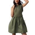 thumbnail image 1 of Vestido tipo sudadera sin mangas Majdan ArmyGreen para mujer, 1 of 4