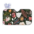 thumbnail image 1 of ZNDUO Car Windshield Sun Shade, Doodle Watercolor Flowers Pattern Windshield Sun Shade UV Rays and Heat Sun Visor Protector Foldable Windshield Sun Shade, Small Size, 1 of 8