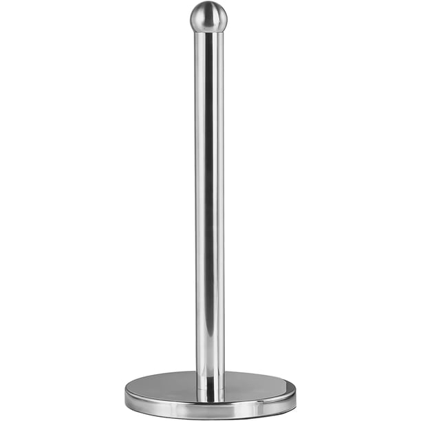 Casewin Countertop Stainless Steel Paper Towel Holder Modern Stand Up, Easy OneHanded Tear