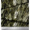 thumbnail image 3 of Soimoi Green Heavy Satin Fabric Leopard & Wild Animal Skin Printed Fabric 1 Yard 54 Inch Wide, 3 of 3
