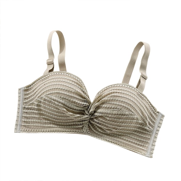 Puntoco Sujetadores sin aros para mujer, de moda, de color liso, con tirantes extraíbles, suaves y sin aros, para uso diario