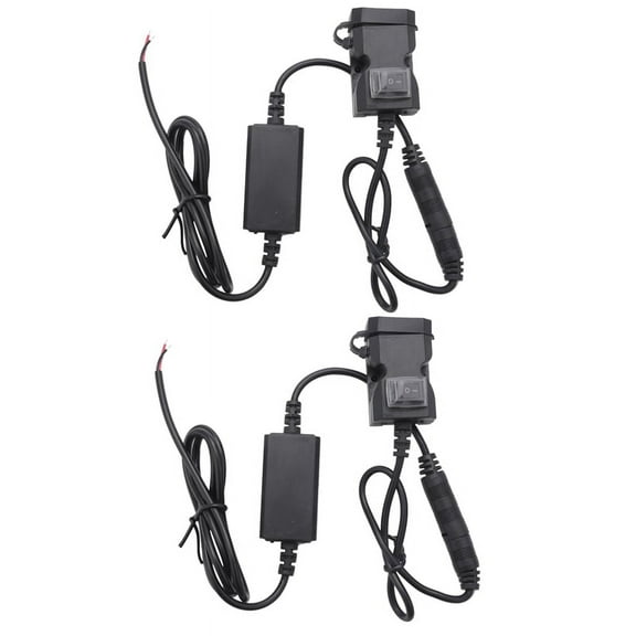 2X 12V Waterproof Motorbike Motorcycle Dual-USB Charger Power Socket Adapter Outlet