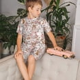 thumbnail image 4 of Balery Autumn Floral Deer Conjunto de Pijama Infantil de Manga Corta con Estampado – Ropa de Dormir de Algodón Suave-X-Large, 4 of 6