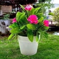 thumbnail image 2 of BinKFF Dining Table Centerpiece, Artificial Rose Bouquet with Vase - Farmhouse Silk Flowers, Small Faux Floral Arrangements for Wedding Party Home Kitchen Bathroom Décor, 2 of 7