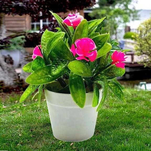 Artificial Flowers,Artificial Potted Flower Flowers In Pot Rose Bouquet Decoration Plants Arrangement For Table Centerpieces Home