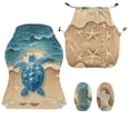 thumbnail image 7 of TSOVTHRID Sea Turtle Beach Starfish Print 4 Pcs Gaming Chair Covers Cat Scratch Proof Rotating Gaming Chair Protector with Armrest Slipcovers Soft Office Desk Chair Cover, 7 of 7
