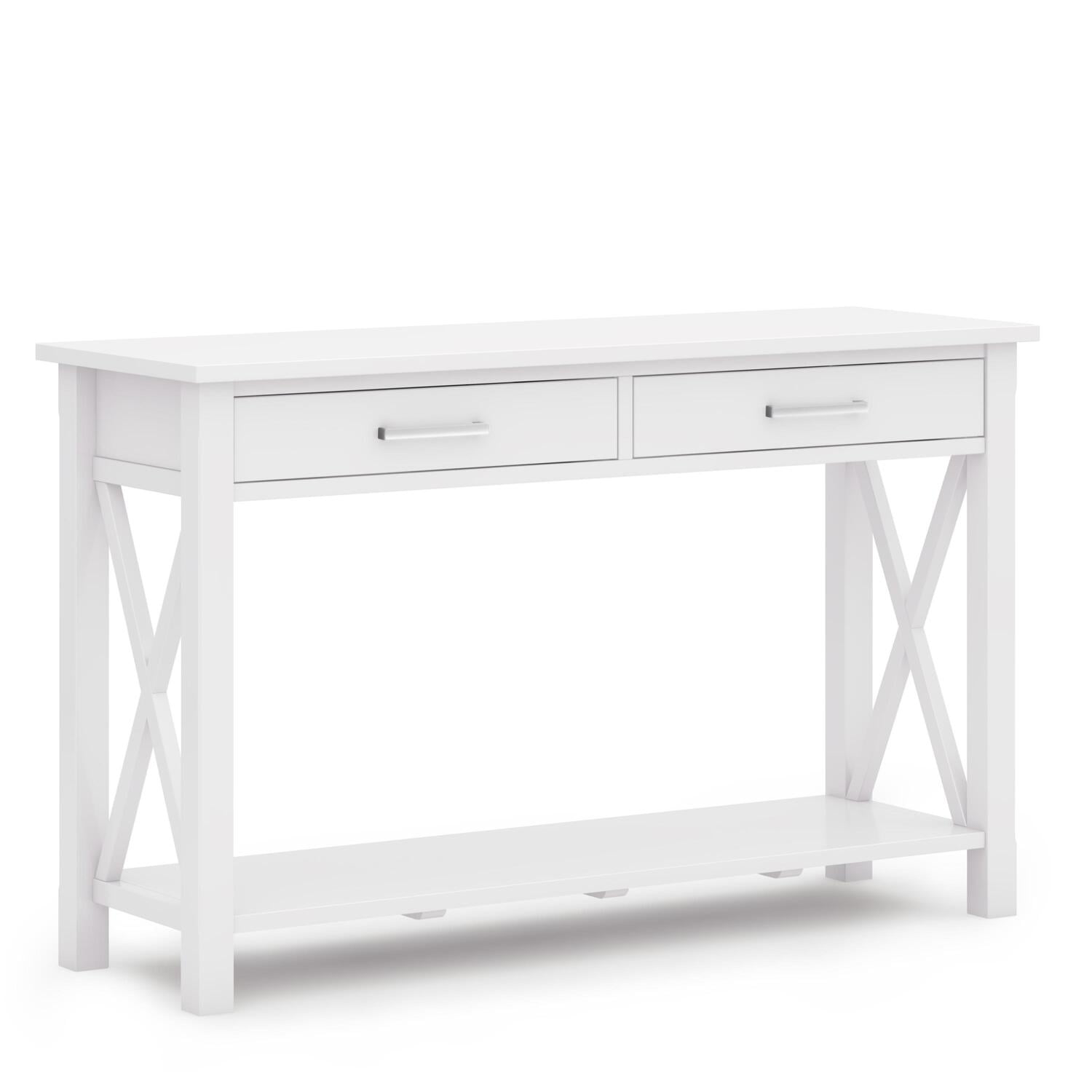 Simpli Home Kitchener Console Sofa TableColorWhite