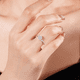thumbnail image 4 of Anillo de plata para mujer con estrella tejida de moissanita, anillo de diamantes de 1 quilate, anillo femenino con brazo retorcido y boca abierta, 4 of 5