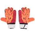 thumbnail image 1 of 1 par de guantes de fútbol de látex grueso con protección para los dedos, guantes de portero con bolsa de almacenamiento para adultos, color naranja, tamaño 10, 1 of 14