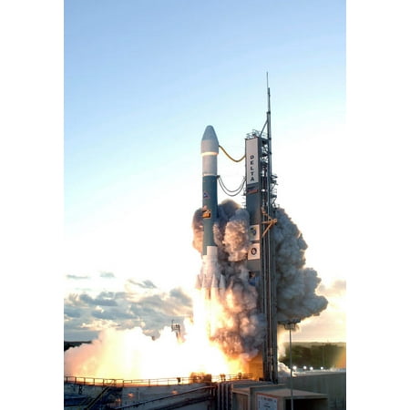 Play Lift Off Rocket - The Delta II rocket lifts off from its launch pad Poster Print by Stocktrek Images