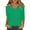 276 Vert, variante sur DENGDENG T-Shirts Décontractés pour Femmes à Manches 3/4, Manches au Coude, T-Shirts Tendance à Col en V, Blouses d'Été, Tuniques Trois Quarts de Style Bureau, Hauts Habillés pour Petite, Rose P