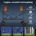 thumbnail image 2 of Chariot Pliable de Grande Capacité – 220 L, Robuste avec Roues Tout-Terrain de 5 Pouces, Poignée Ajustable, Porte-Gobelets – Portable pour l'Extérieur – Bleu, 2 of 8