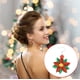 thumbnail image 4 of Pendientes navideños de Papá Noel con colgante brillante, pendientes divertidos plateados, regalo de Navidad, 4 of 6