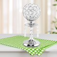 thumbnail image 3 of Xingzhi Luxury Crystal Candle Holder Pillar Candlestick Ceremony Decor Table Stand Silver S 1Set, 3 of 6