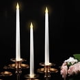thumbnail image 2 of DYstyle Flameless LED Taper Candles Battery Operated Window Candles Golden Smokeless Electric Candles Window Lights LED Simulation Candle Lights for Christmas Wedding Party Dinner Birthday Church, 2 of 6